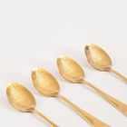 Homla, Regalia, zestaw łyżeczek do herbaty, złotych, 4 szt.