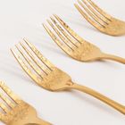 Homla, Regalia, zestaw widelczyków deserowych, złotych, 4 szt.