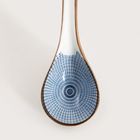 Homla, Salado, łyżka do ramenu, w paski z brązowym rantem, 16,5 cm