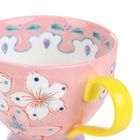 Homla, Salva, Kubek ręcznie malowany różowy, 0,4 l, 886589