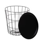 Homla, Scandi, stolik, czarny z czarnym blatem, 41-41-41 cm