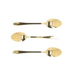 Homla, Stilo, zestaw łyżeczek stilo do herbaty, złotych, 3 szt.