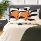 Homla, Tierra, Pościel z mikrofibry w liście 160-200 cm