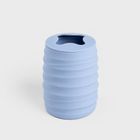 Homla, Torus, kubek łazienkowy, z tłoczeniem niebieski, 8,2-8,2-11 cm