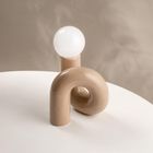 Homla, Twist, lampka LED, beżowa, 15-15-22 cm