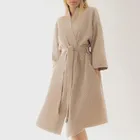 Homla, Vaffel, szlafrok, beżowy, rozmiar S/M