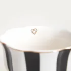 Homla, Velos, filiżanka ze spodkiem, w czarne paski, 0,15l