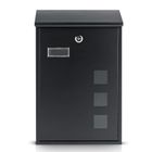 Humberg, skrzynka na listy, czarna, 39-25,5-12 cm, HM-864