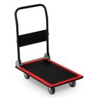 Humberg, wózek transportowy platformowy, czarno-czerwony