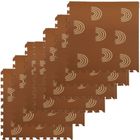 Humbi, mata piankowa, puzzle piankowe, brązowe łuki, 60-60 cm, 9 szt.