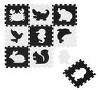 Humbi, mata piankowa, puzzle, zwierzęta, czarno-białe, 120-120 cm