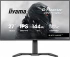 Iiyama, monitor, 27", GB2741QSU-B1 IPS, QHD, 144Hz, 1ms, 2xUSB, Adaptive G-SYNC, HDMI, DP, 350cd, HAS (150) PIVOT