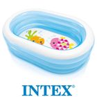 Intex, basen dmuchany, owalny, dno z rybkami, 163-107-46 cm