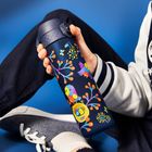 ION8, Egzotyczne ptaki, bidon z ustnikiem, niebieski, 500 ml