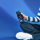 ION8, Gry, bidon z ustnikiem, granatowy, 350 ml