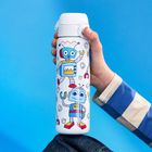 ION8, Roboty, bidon stalowy z ustnikiem, biały, 600 ml