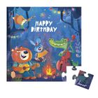Janod, Birthday, puzzle z kartką urodzinową, 2w1, 25 szt.