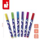 Janod, Jednorożce, Kraina snów, brokatowe flamastry, 6 kolorów