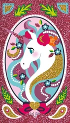 Janod, Jednorożce, magiczny brokat, zestaw kreatywny, 7+