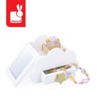 Janod, Jednorożce, szkatułka na biżuterię z lusterkiem, naszyjnikiem i bransoletką