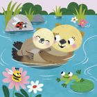 Janod, My arts & crafts, zestaw kreatywny, kolorowanka wodna, urocze zwierzątka