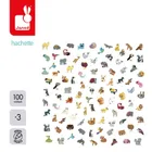 Janod, naklejki, zwierzęta egoztyczne, 100 szt.