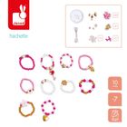 Janod, Pierścionki z koralików, zestaw kreatywny do tworzenia biżuterii