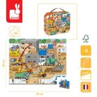 Janod, Plac budowy, puzzle w walizce, 36 elementów