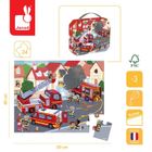 Janod, Strażacy, puzzle w walizce, 24 elementy