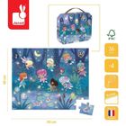 Janod, Wróżki i lilie wodne, puzzle w walizce, 36 elementów