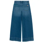 Jeansowe spodnie wide z ozdobnymi przeszyciami Cool Club