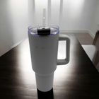 Kamille, stalowy kubek termiczny, termos, 1200 ml, z rączką i słomką