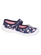 Kapcie dziewczęce, granatowe, Edyta, Vi-GGa-Mi