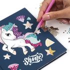 Kidea, diamentowy pamiętnik z kłódką + długopis 3 kolorowym jednorożec