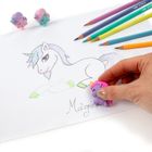 Kidea, kredki i gumki, unicorn, 9 elementów