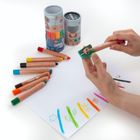 Kidea, Kredki Super Jumbo, 8 kolorów, zestaw z temperówką