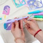 Kidea, markery do tkanin w sprayu z szablonami, Sweet Love, 5 szt.