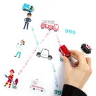 Kidea, stempelki, pojazdy alarmowe, 3 szt.