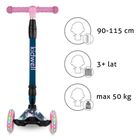 Kidwell, Vento, hulajnoga 3-kołowa, balansowa, niebieska w jednorożce