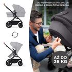 Kinderkraft, A-Tour, Mink, wózek wielofunkcyjny, 3w1, Light Grey