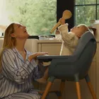 Kinderkraft, Fini 2, krzesełko do karmienia, nordic breeze