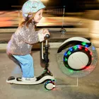 Kinderkraft, Halley 2, hulajnoga 3-kołowa, balansowa 2w1, LED, Stone White