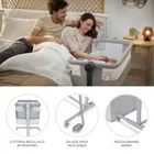 Kinderkraft, Nestee Up 2, łóżeczko dostawne, full light grey