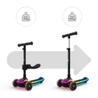 Kinderkraft, RAKET UP, hulajnoga 3-kołowa LED, 2w1, Black