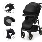 Kinderkraft, Trig 3, wózek spacerowy z tacką, Onyx Black
