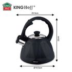 Kinghoff, czajnik z gwizdkiem, czarny mat, 2l, kh-1997