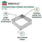 Kinghoff, forma regulowana, rant do ciast tortów, kwadratowa