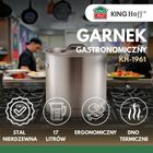 Kinghoff, garnek gastronomiczny z pokrywą, stalowy, 17l, KH-1961