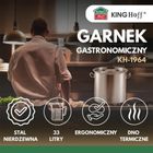 Kinghoff, garnek gastronomiczny z pokrywą, stalowy, 33l, KH-1964