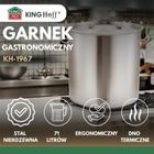 Kinghoff, garnek gastronomiczny z pokrywą, stalowy, 71l, KH-1967